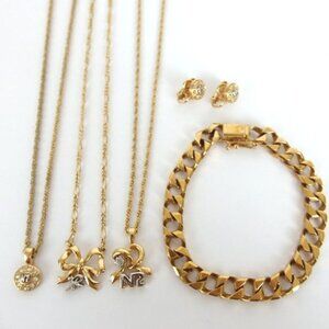 Authentic NINA RICCI ５Set necklace bracelet earring metal [Used]
